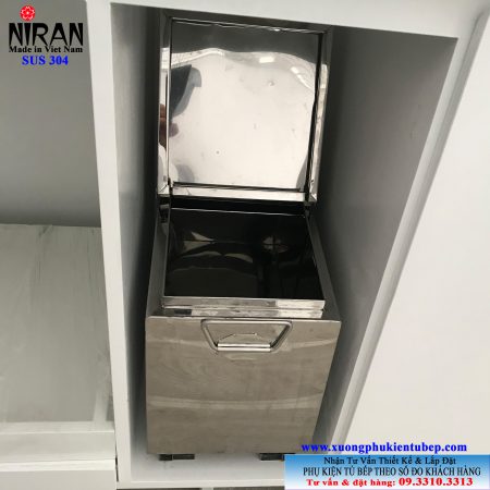 Thùng gạo âm tủ inox 304 Niran NR0901