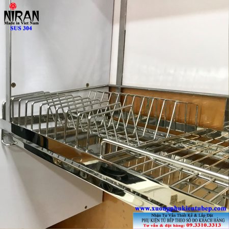 Kệ chén dĩa treo đáy tủ inox 304 Niran NR0613